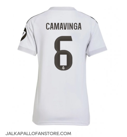 Real Madrid Eduardo Camavinga #6 Kotipaita Naisten 2025-26 Lyhythihainen Real Madrid Eduardo Camavinga #6 Kotipaita Naisten 2025-26 Lyhythihainen